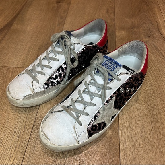 Golden Goose Shoes - GOLDEN GOOSE Superstar leopard sequin sneakers - Size 37 / US 6.5 - 7